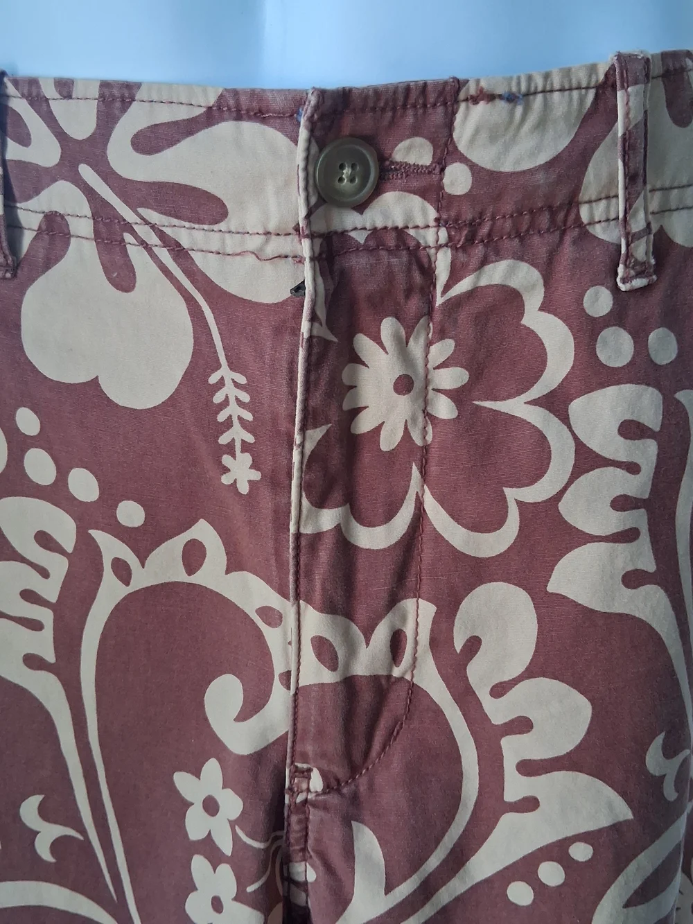 J.Crew Floral Bermuda Shorts |Mauve & Cream Tropical Print |Men's 34